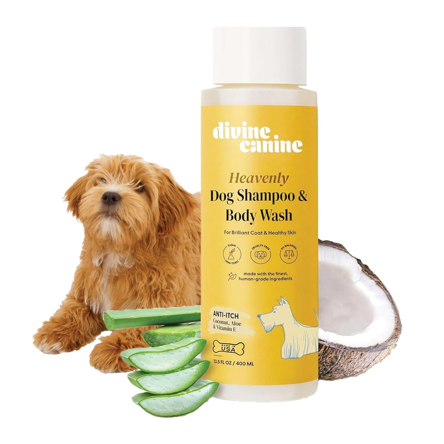 Divine Canine Anti-Itch Dog Shampoo & Body Wash - Sensitive Skin - 13.5oz
