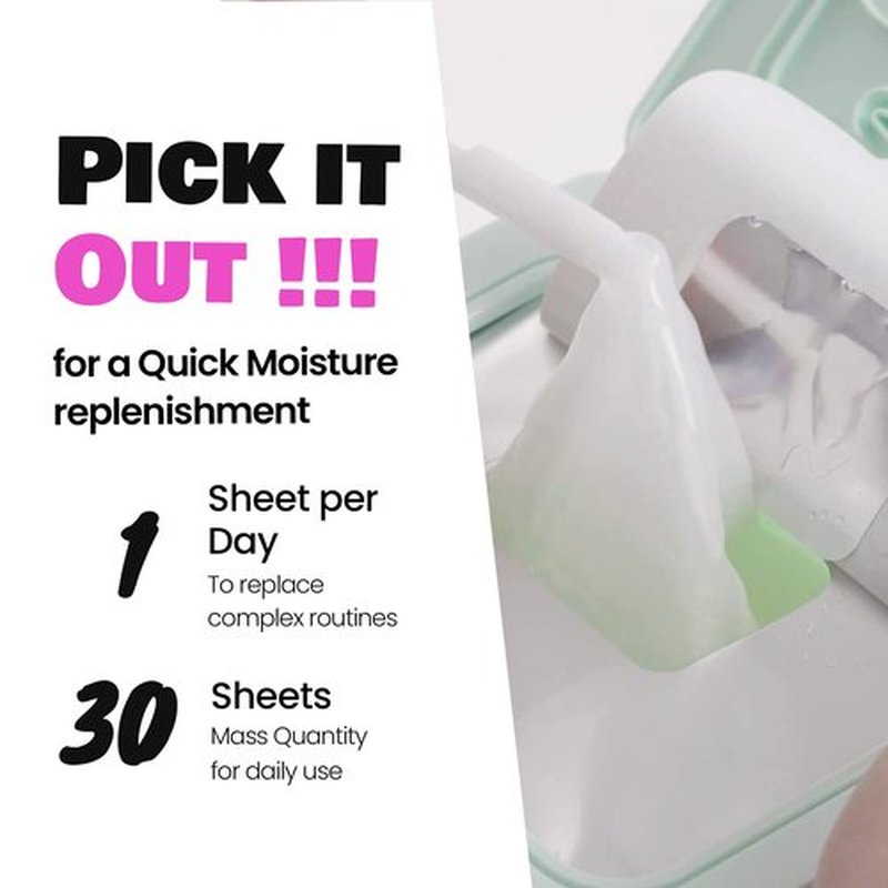 DEWYTREE Pick and Quick Moisture Full Mask 30 Sheets | Korean Collagen Face Mask Skincare Sheets | Hydrating Face Masks w/Ceramide | Intensely Moisturizing Face Masks Beauty Sheet Set
