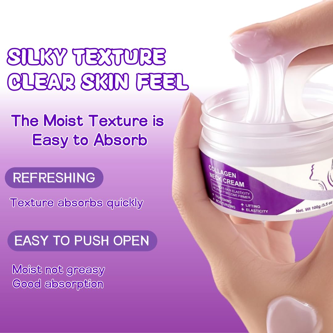 Retinol & Collagen Neck Firming Cream - Visibly Smooths Crepey Neck Skin & Deep Lines, Tightens and Lifts for a Hydrated, Youthful Look, Anti-Aging Face Care Cream for Women & Men 100g