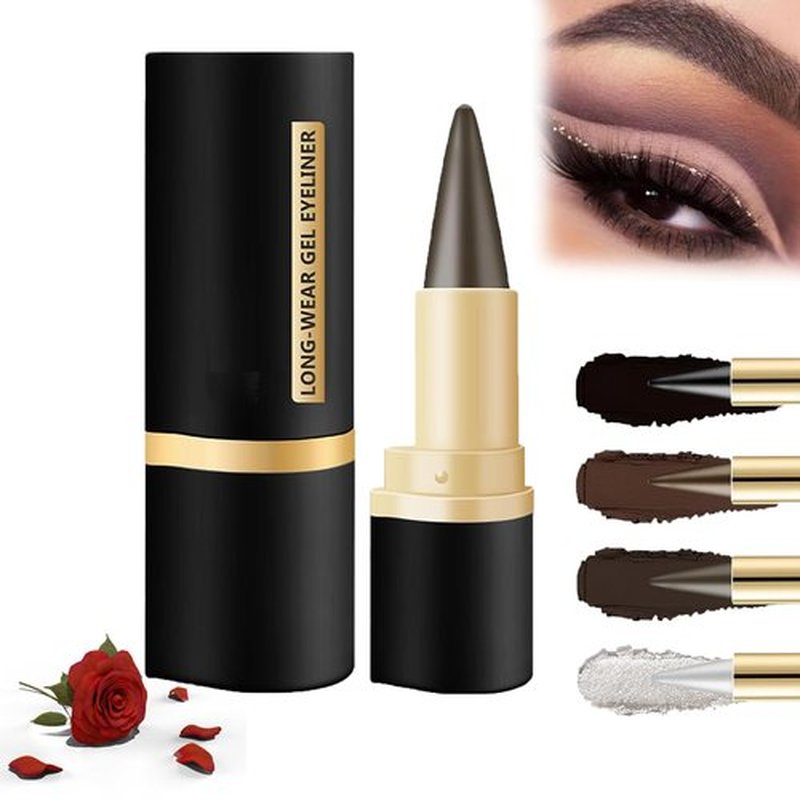 dfgsxifc Bousalutend Eye Liner, Bousalurrens Eyeliner Cream, Athartle Natural Waterproof Eyeliner Cream, Matte Quick-Dry Eyeliner, Eyeliner for Mature Women Gel, Halloween Make Up for Adults (02)