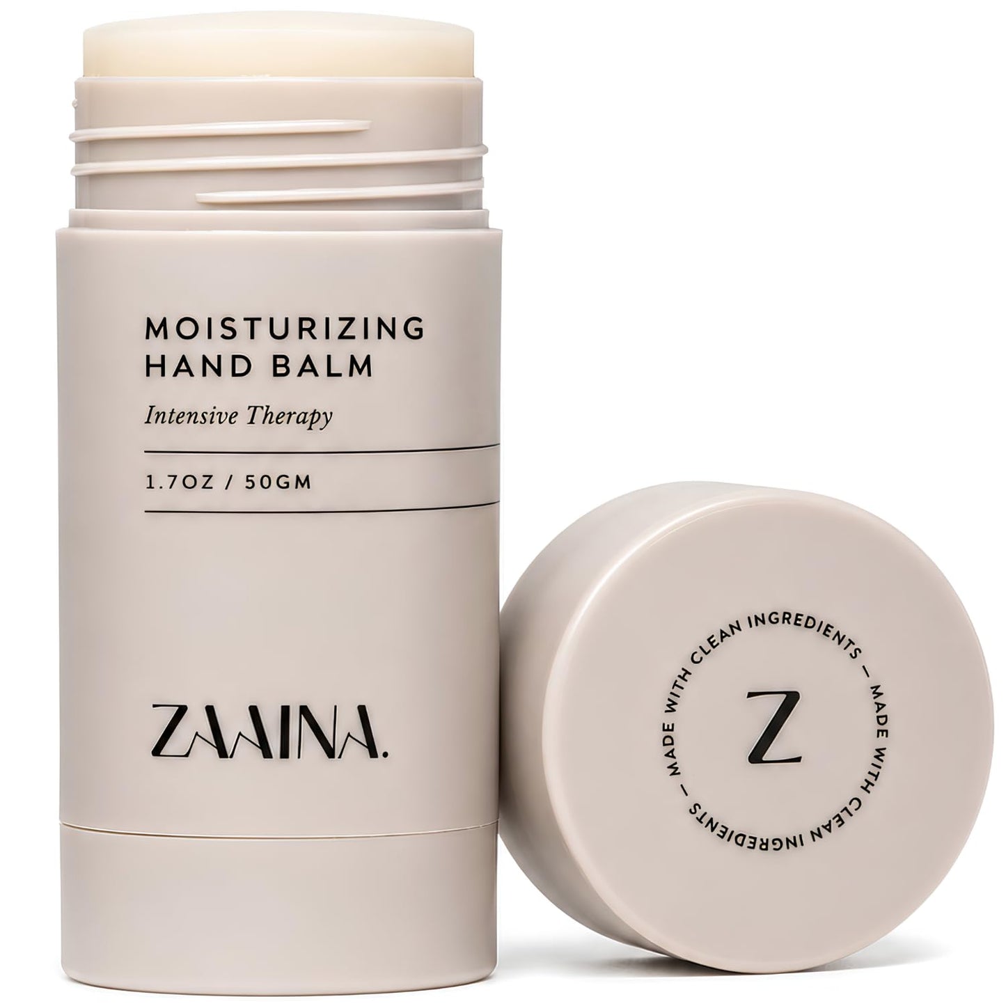 ZAAINA Hand Balm Stick for Dry Cracked Hands – Intensive Hand Repair Balm with Shea Butter, Coconut Oil & Beeswax – Natural Solid Hand Lotion for Working Hands, Climbers & Extreme Dry Skin – 1.7 oz