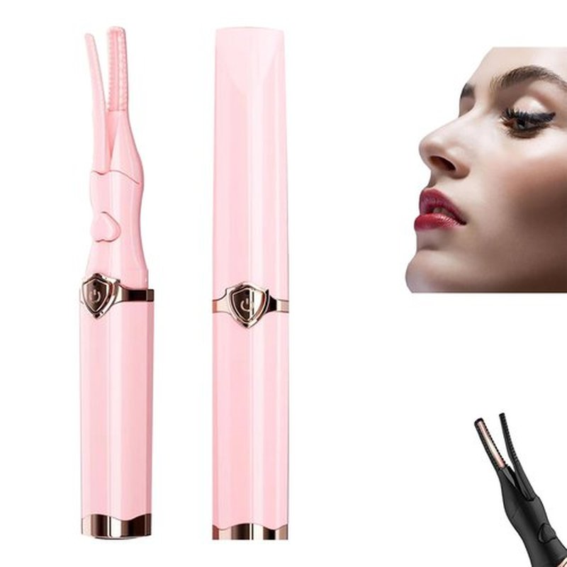 Electric Eyelash Curler for Instant Glam, 2025 New Heated Eyelash Curler, Electric Eyelash Curler, Mini USB Rechargeable Finalize Eyelash Tool, Fast Heat up in 8s & 3 Heat Modes (Pink)