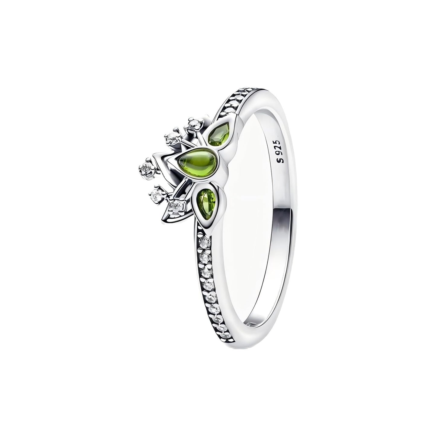 Artiyoo Princess Ring Fit Women Fashion Gifts 925 Sterling Silver DIY Jewelry (Princess Tiana Tiara Rings number 6)