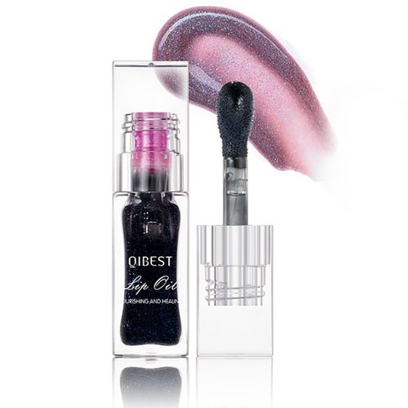 FYEBOO Magic Color Changing Lip Oil Ph, Glitter Lip Gloss, Upgraded Big Brush Head Moisturizing Lip Oil, Color Changing with Temperature, Moisturizing & Sparkling (# 05, 0.3 Oz)