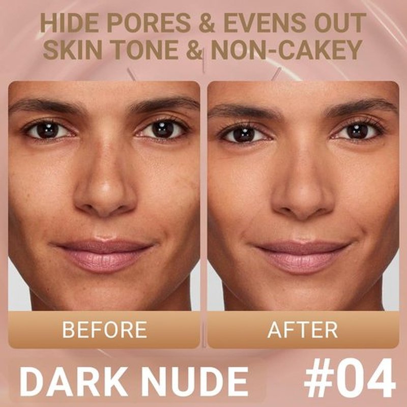 24-Hour Full Coverage Concealer Wand Concealer – Professional Makeup, Matte Finish,Waterproof, Liquid Contour Face Highlighter Makeup Smudge-Proof Formula for Flawless Wear 04# Dark Nude