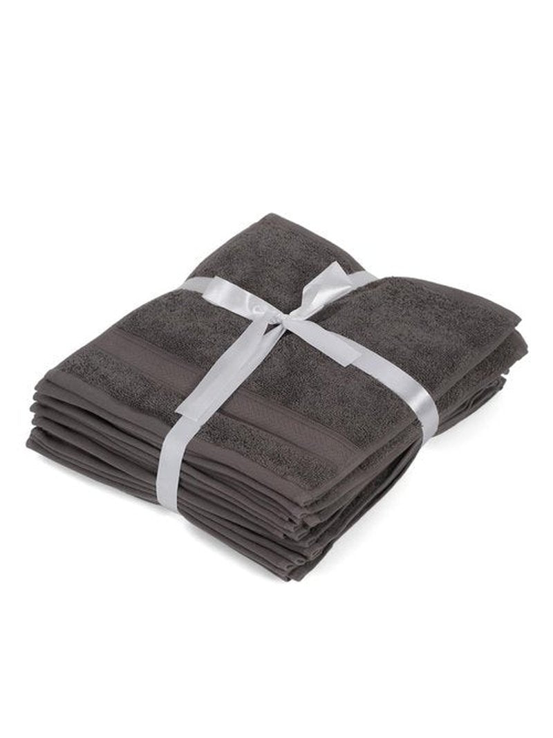 Casa Lino 24 Pack Wash Cloths Set, (12" X12) 100% Cotton wash Cloths, wash Cloths for Your face and Body, Highly Absorbent & fingertip Soft wash Cloths for Your face and Body, Charcoal