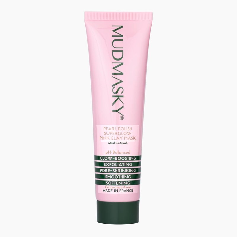 Pearl Polish Pink Clay Mask - Superglow Formula with A+ Grade Australian Clay | 2.0 OZ
