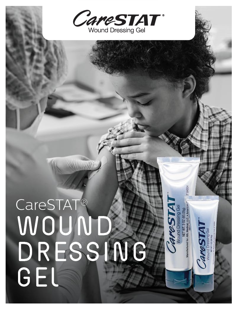 CareSTAT First Aid Kit Gel, 32 PPM Silver Healing Wound Dressing Solution, SilverSol Ag₄O₄ Nano Particles Up to 10x More Powerful Than Other Silver Products, 1 oz