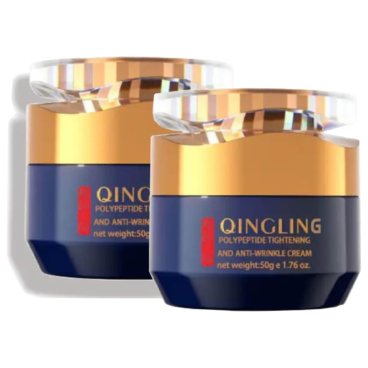 Aultink Qingling Crema Para Arrugas, Quinglin Crema Para Arrugas, QINGLING Wrinkle Remover Cream - Quinglin Face Cream, Polypeptide Tightening and Anti-Wrinkle Cream for Women Men (2pcs)