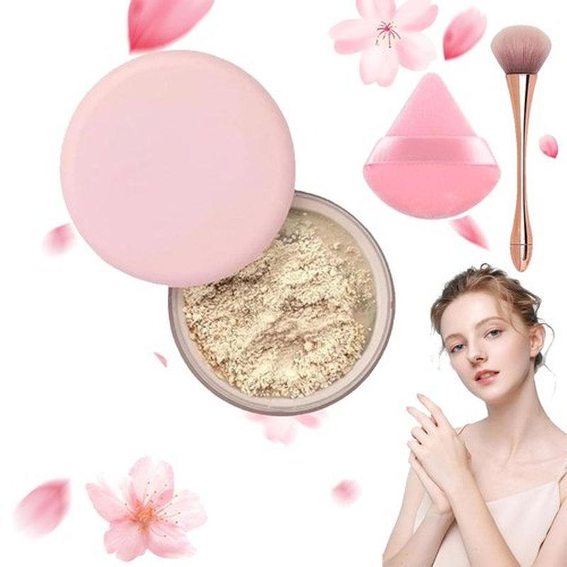 Luminance Milano Pink Powder, Beauty Blurring Setting Powder, Allaur Beauty Pink Setting Powder, Allaur Beauty Blurring Powder Pink for All Skin Tones(03#)