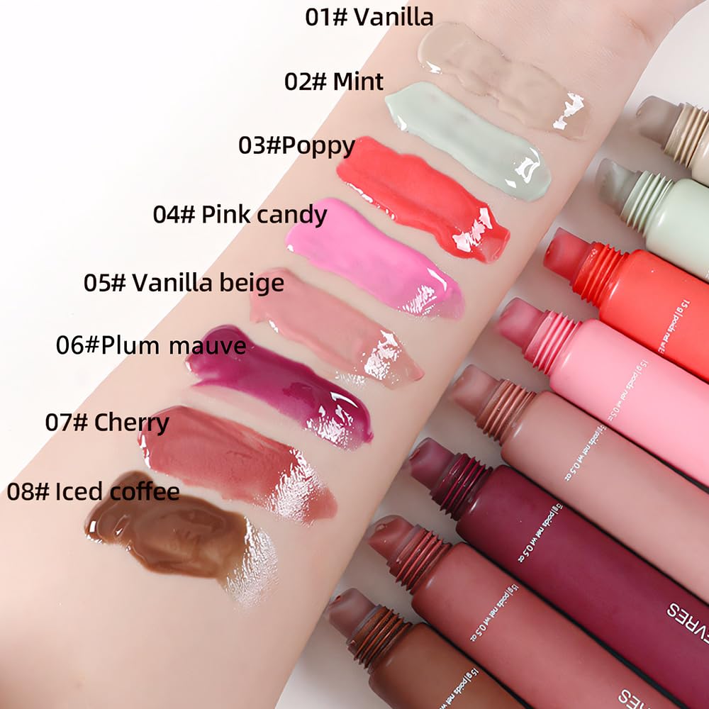 HHLTOH Butter Lip Balm – Ultra-Hydrating Lip Care with Shea Butter & Olive Oil, Soothes Dry Lips with Natural Tint & Gloss Effect, Lip Plumper Moisture & Light Lip Stain Finish #2 Mint