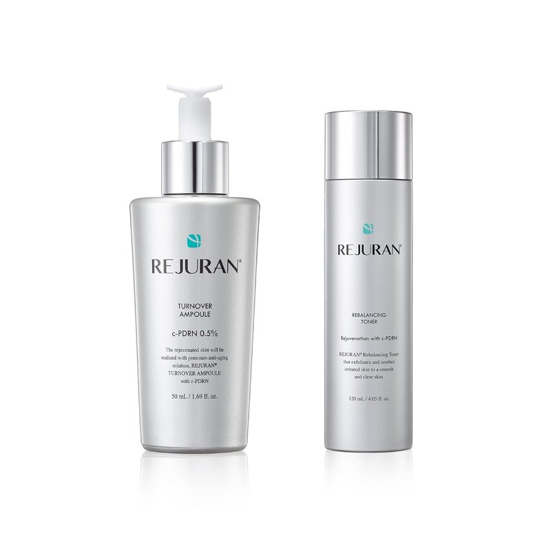 Rejuran® Skincare Duo - c-PDRN® Turnover Ampoule & Rebalancing Toner for Firming, Hydration, Pore Care | 1.69 fl oz Set