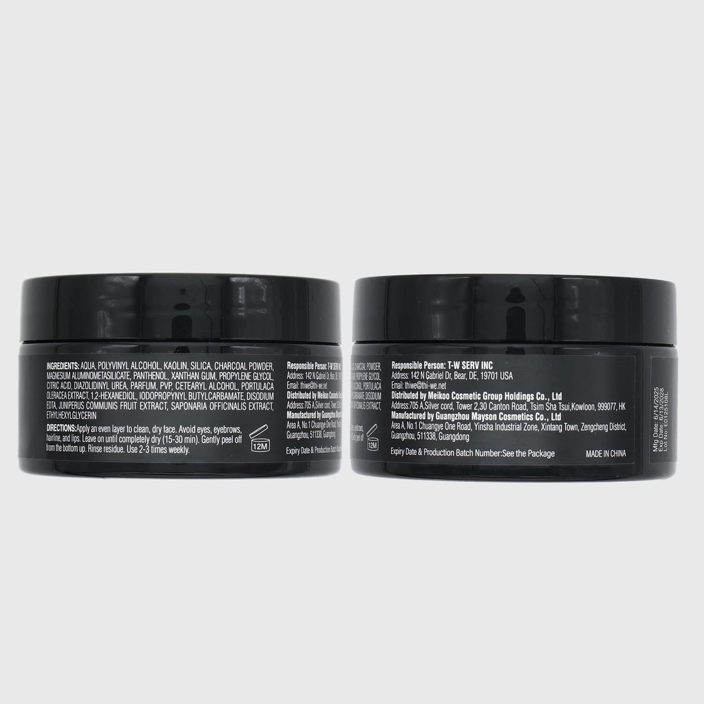 JVR Peel Off Face Mask, Blackhead Mask for Men, Charcoal Peel Off Black Mask, Facial Mask Refreshing and Deep Cleansing for All Skin Types 4.23 OZ
