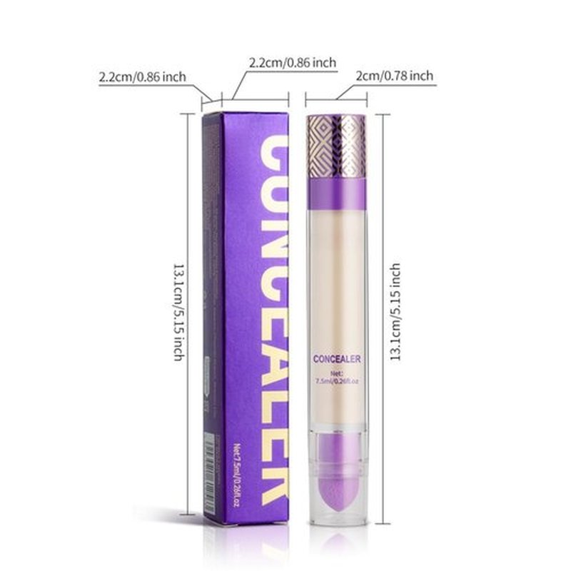 DIAONI Coverage Concealer, DIAONI Concealer Stick, Foundation Concealer Cream Hydrating Waterproof And Light Long Lasting, High Coverage Concealer for All Skin Types (#02)