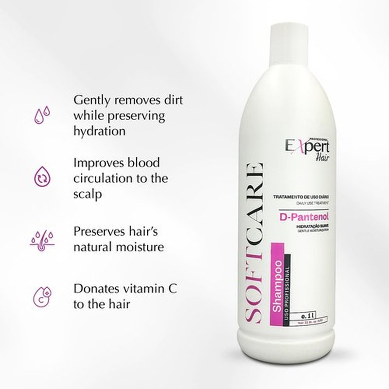 Expert Hair Soft Care Biotin Shampoo and Conditioner - Daily Routine Shampoo For Scalp Health, CLINICALLY TESTED Proven Results Products For Women & Men, Natural Routine, Color Safe 2x 33.81 fl.oz
