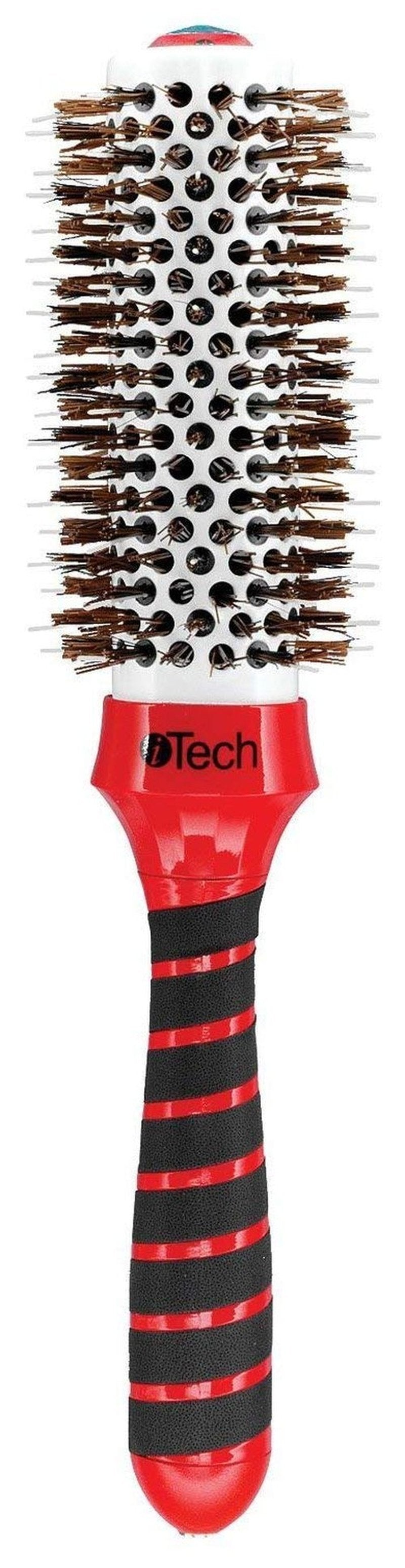 HairArt Itech Magnetic Tourmaline Boar and Nylon Bristle Hair Brush, 3 3/4 Inch
