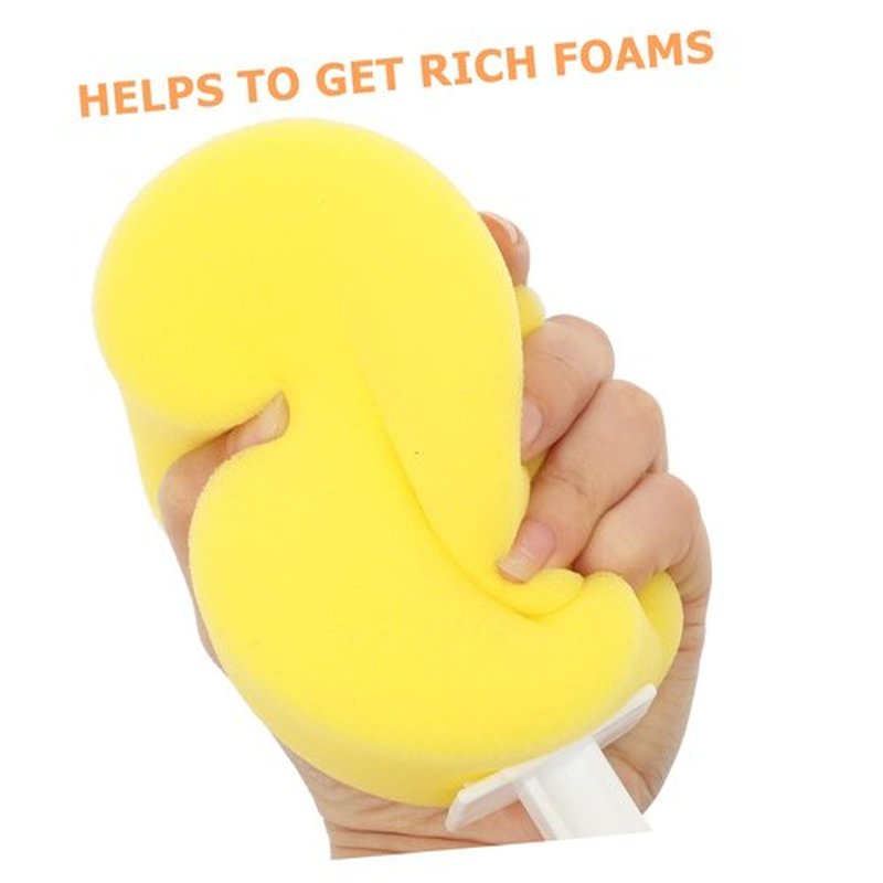 FRCOLOR 2pcs Long Handle Bath Sponge Sits Bath Kit for Women Bath Washer Foot Washer Shower Brush Back Scrubber for Bathtubs Back Brush Long Handle for Brush Pp Adaptive Man