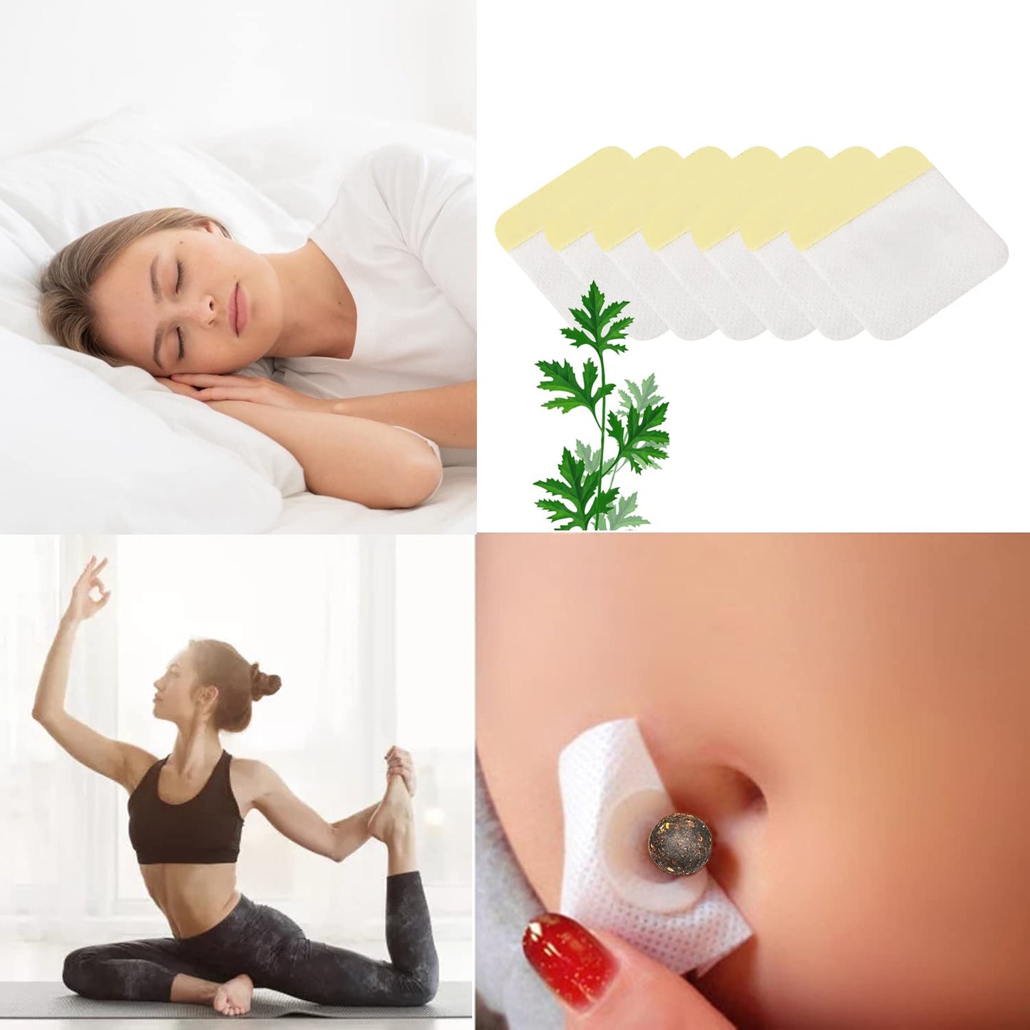 Wormwood Belly Patch,30Pcs Natural Herb Mugwort Essence Pills and 30Pcs Moxibustion Patch