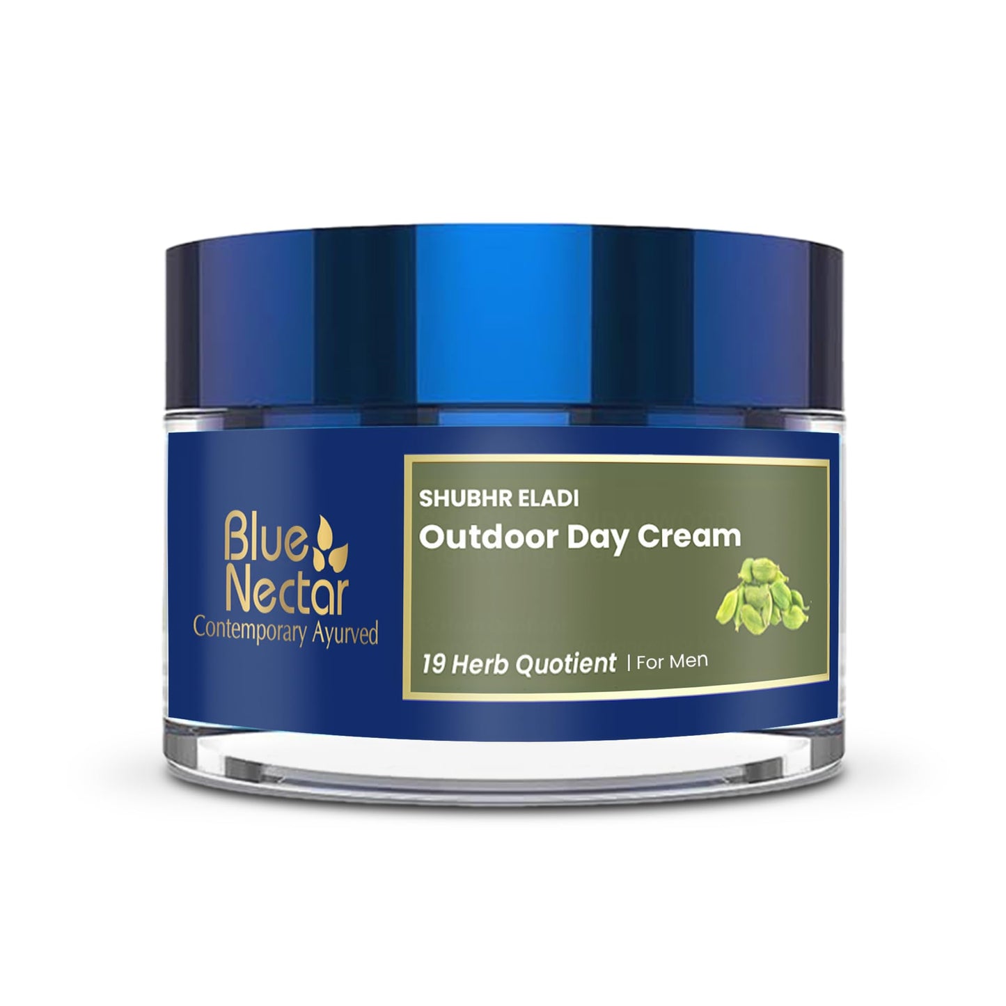 Blue Nectar Eladi Outdoor Day Face Cream for Men | Daily Moisturizer for Pollution Defense & Outdoor-Exposed Skin | Nourishing Men’s Face Cream for Oily & Dry Skin (19 Herbs, 1.7 Oz)