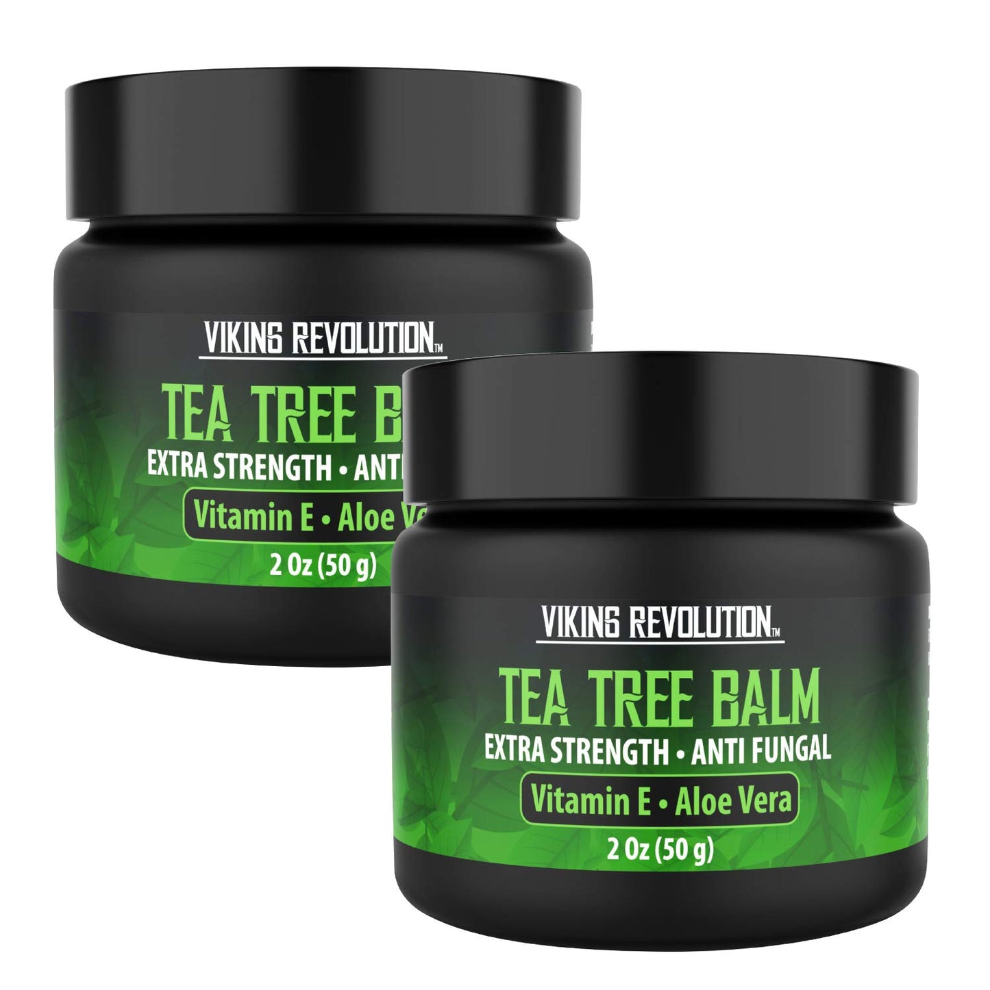 Viking Revolution Tea Tree Oil Cream - Super Balm Athletes Foot Cream - for Eczema, Jock Itch, Ringworm, Nail Treatment - Soothing Skin Moisturizer for Itchy, Scaly, Cracked Skin, 2 Ounce (Pack of 2)