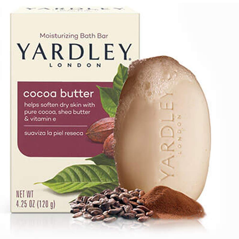 Cocoa Butter Moisturizing Bath Bar - Yardley London, 4 oz (Pack of 12)