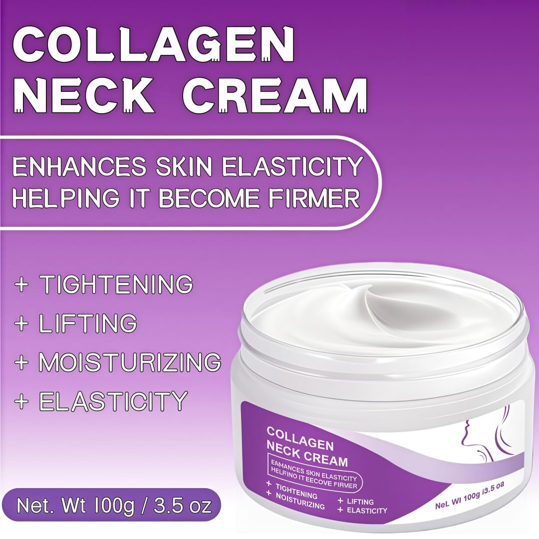 Retinol & Collagen Neck Firming Cream - Visibly Smooths Crepey Neck Skin & Deep Lines, Tightens and Lifts for a Hydrated, Youthful Look, Anti-Aging Face Care Cream for Women & Men 100g