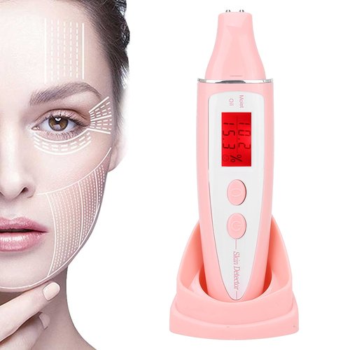 Facial Skin Tester High Sensitive LCD Digital Skin Analyzer Water Oil Analyzer with Digital LCD Display Water Oil Monitor for Skin Care for Traveling,Home,Beauty Salon(01)