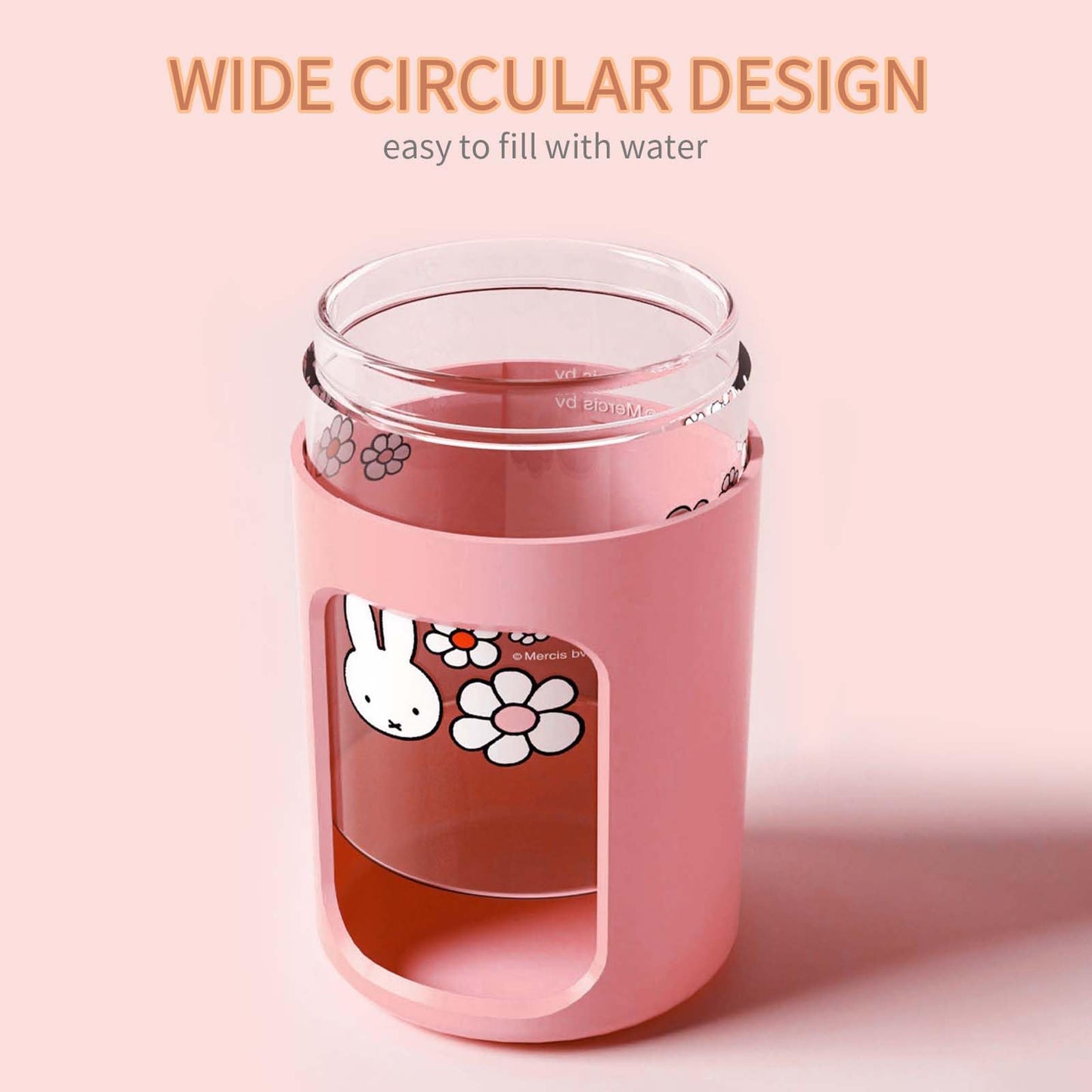 Mipow x miffy BTA700M Cool Mist Humidifier for Bedroom,Ultrasonic Quiet Humidifier with Night Light,450 ML Double Spray Humidifiers for Nursery,Office Indoor Plants (Pink), Gift for Father's Day