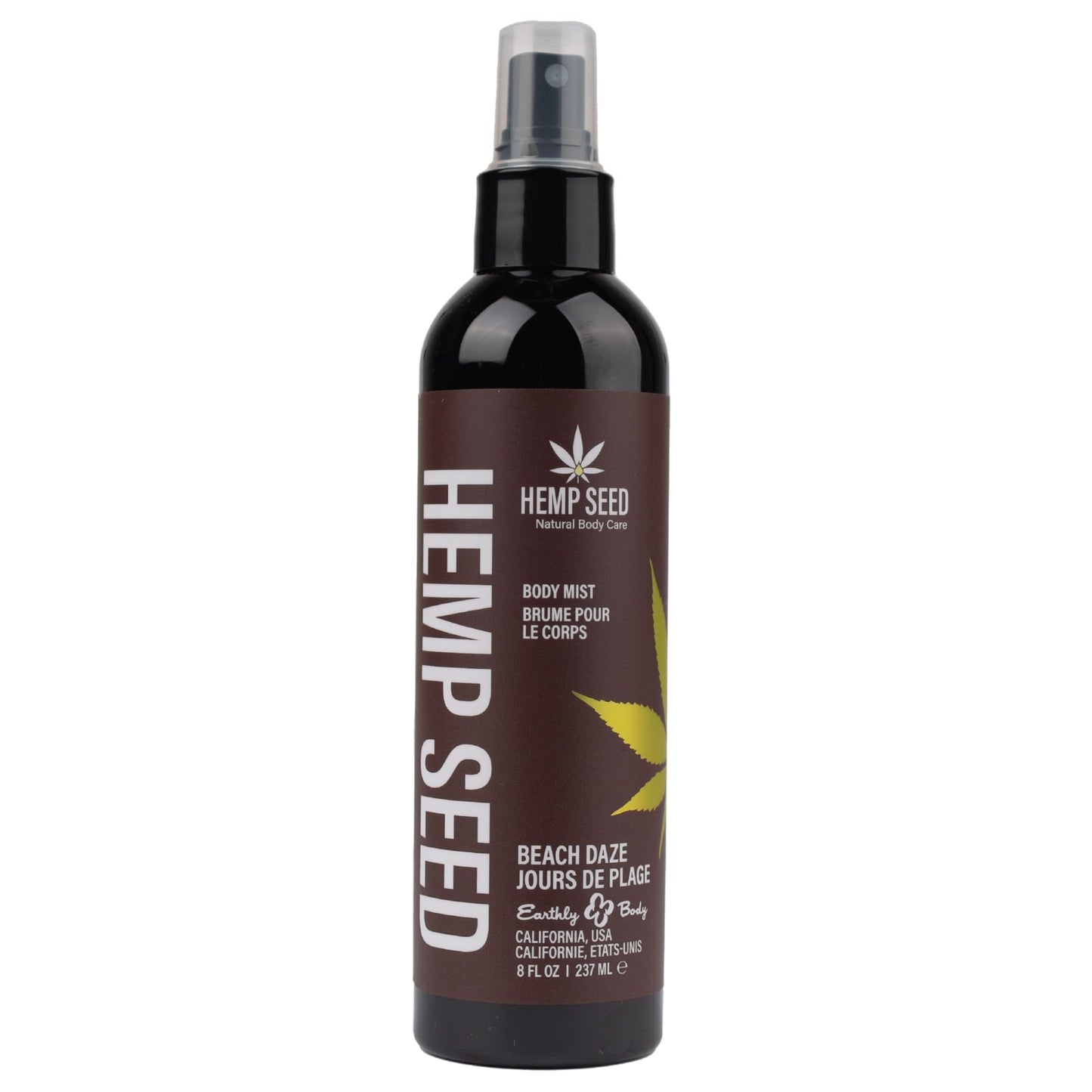 Hemp Seed Body Mist, Beach Daze - 8 fl oz - Moisturizes, Invigorates & Protects Skin - With Hemp Seed Oil, Chamomile & Aloe Vera - Vegan, Cruelty Free
