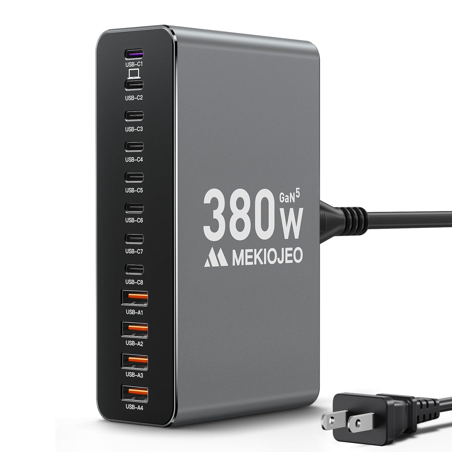 12 Ports Aluminum Alloy 380W Charging Station Fast USB C Charger Block