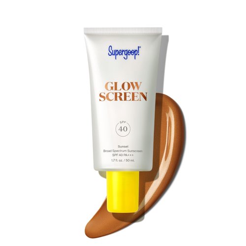Supergoop! Glowscreen SPF 40, Sunset (Deep Bronze Glow) - 1.7 fl oz - Glowy Primer + Broad Spectrum Sunscreen - Helps Filter Blue Light - Boosts Hydration + Hyaluronic Acid, Vitamin B5 & Niacinamide