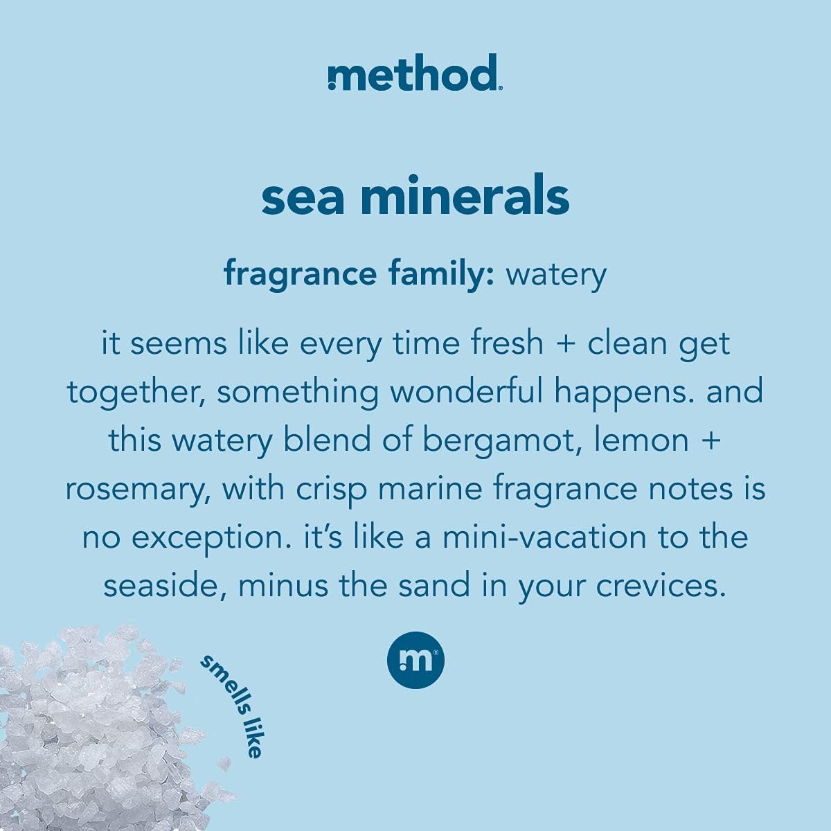 Method Gel Dish Soap, Sea Minerals Scent, Tough on Grease & Stuck-on Food, Cruelty Free Formula, Made with Recycled Plastic, 18 Fl Oz (Pack of 6)