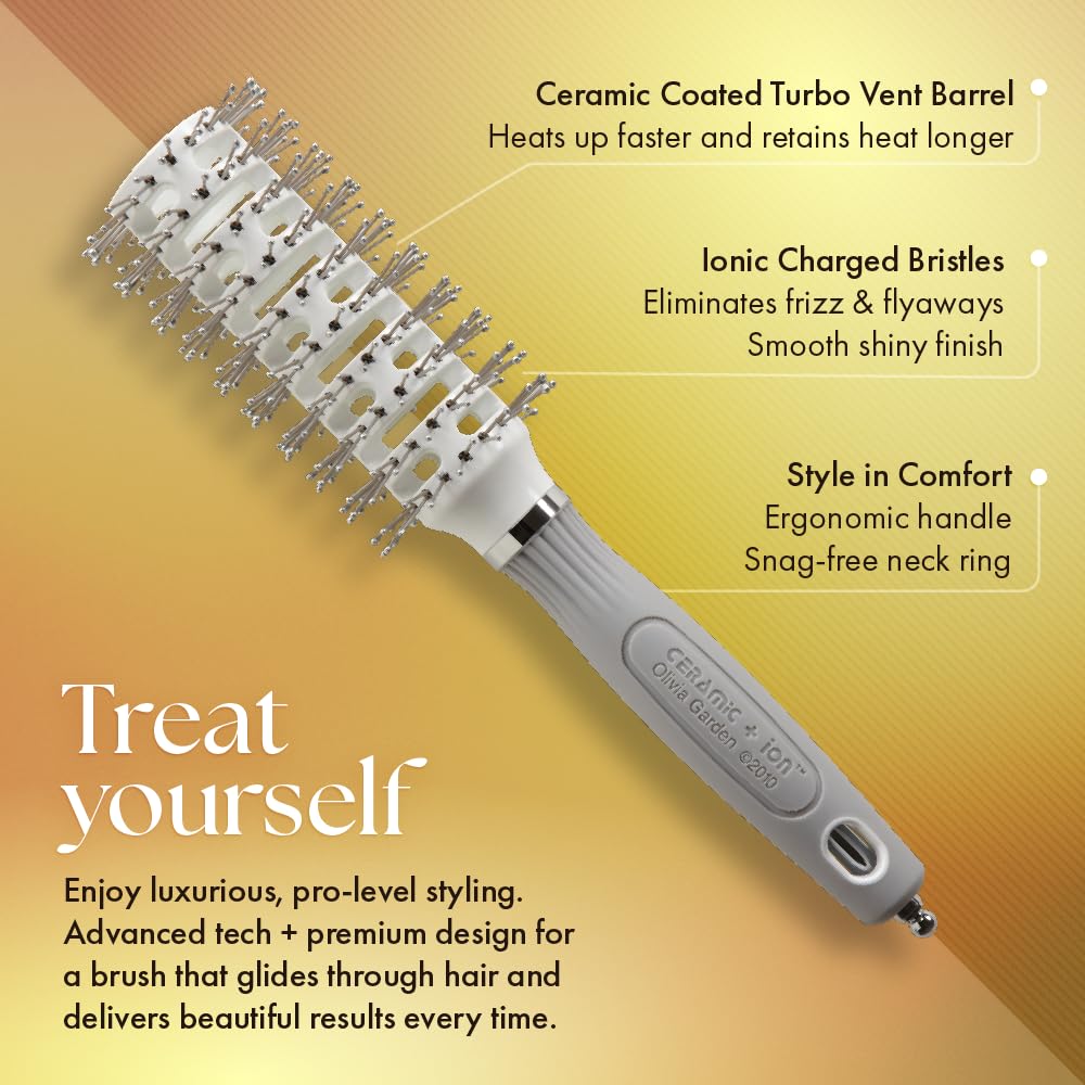 Olivia Garden Ceramic + Ion Turbo Vent Pro Hair Brush