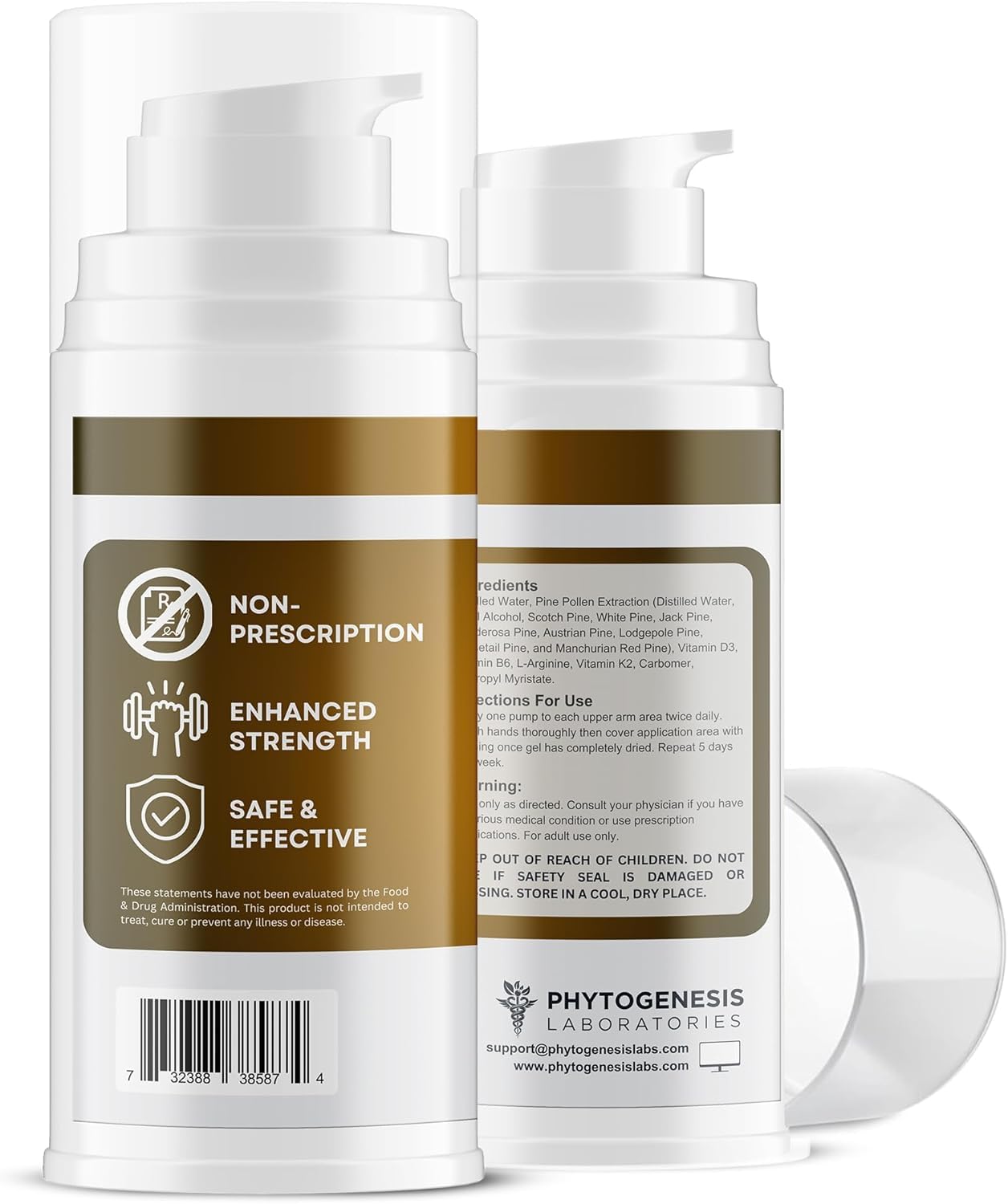 Phytogenesis Enhanced Men’s Wellness Gel, Low T Support for Men