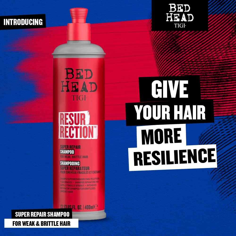 Bed Head Resurrection Shampoo for Damaged Hair - 13.53 fl oz (Pack of 2)