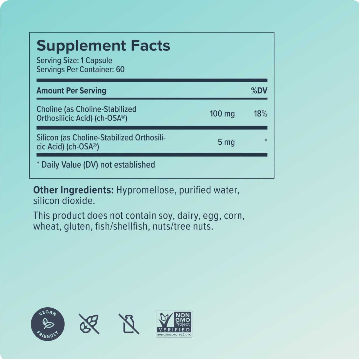 Biosil Collagen Booster Supplement - 60 Vegan Capsules - Patented ch-OSA Activator for Skin, Hair, Nails & Joints - Supports Natural Production - 30-Day Supply