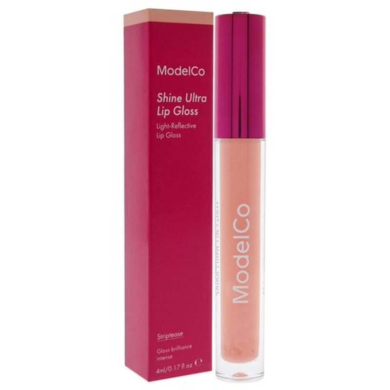 MODELCO Shine Ultra Lip Gloss - Shimmer-Infused Formula - Light-Reflecting And Hydrating - Long-Wear, High-Shine Color And Volume - For Super Luscious Lips In Seconds - Striptease - 0.17 Oz