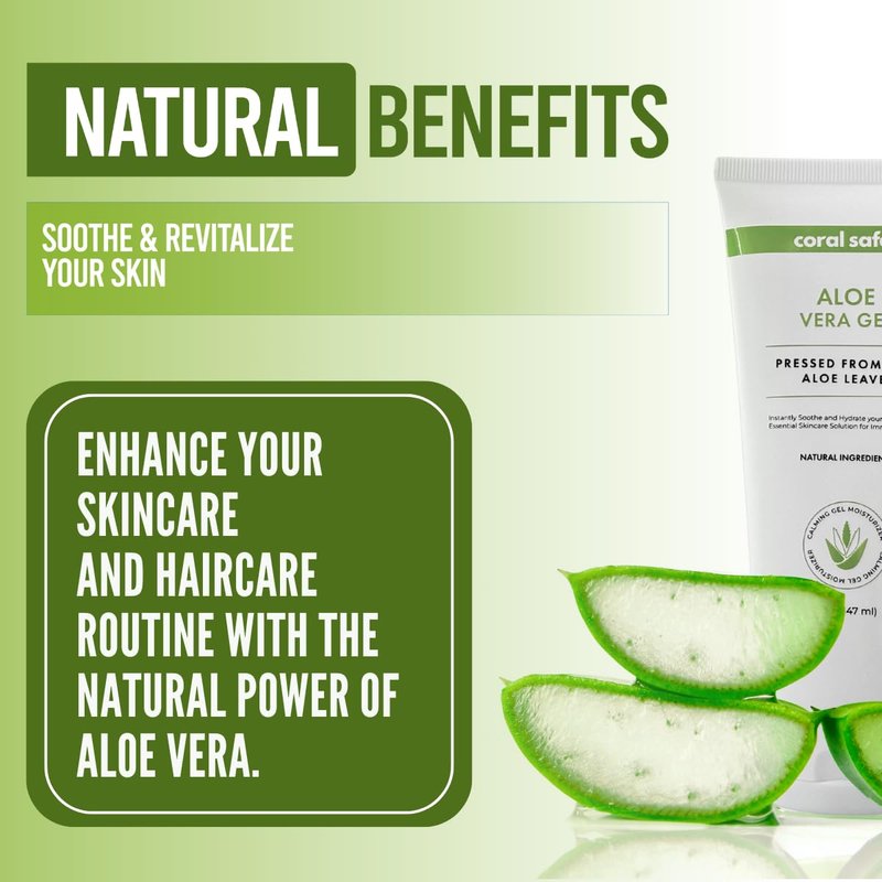Aloe Vera Gel for Face & Body - 99% Pure Natural Sunburn Relief, Cooling & Hydrating Formula | Non-Greasy, Unscented