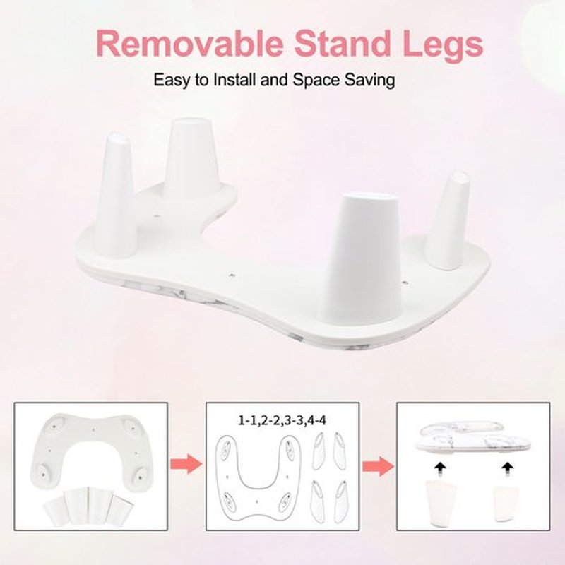 Arm Rest for Nails Tech,U-shaped Manicure Nail Hand Rest Pillow Cushion, Big Microfiber Leather Nail Arm Rest Stand for Acrylic Nail Art Tech(Marble)
