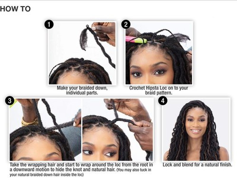 FreeTress Braids Wrap n Lock Hipsta Loc 18" (7-PACK, 1B)