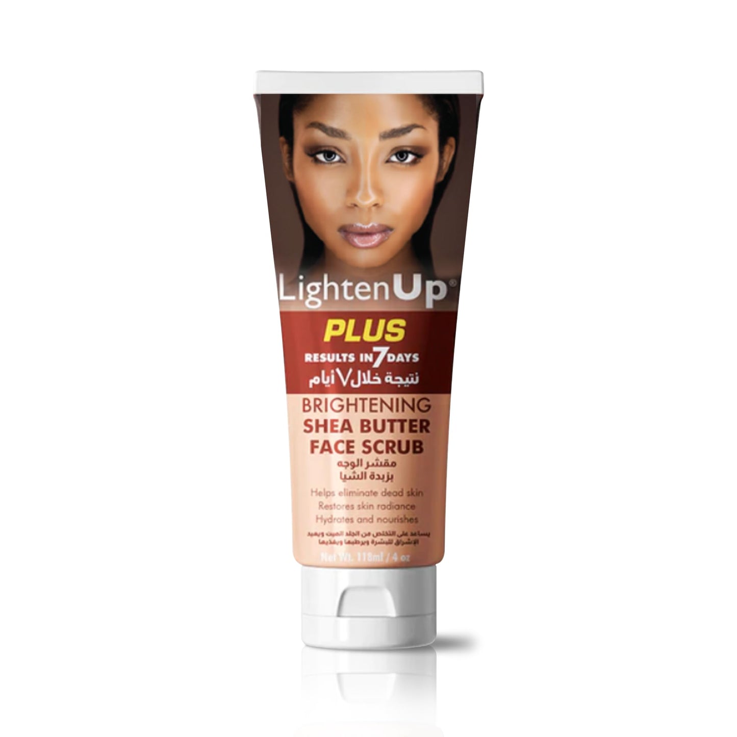 OMIC Lighten-Up LightenUp Brightening Face Wash - 4 fl oz / 118 ml - Face Scrub Exfoliator, Natural Shower Gel, with Coconut Oil, Papaya, Shea Butter for All Skin Types
