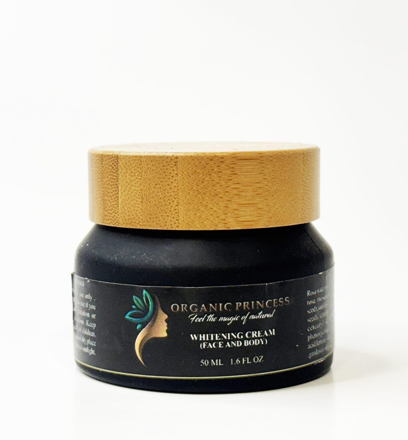 Organic Princess Whitening Cream for Face and Body, Reduces Dark Spots, Evens Skin Tone, 50 ML 1.6 FL OZ