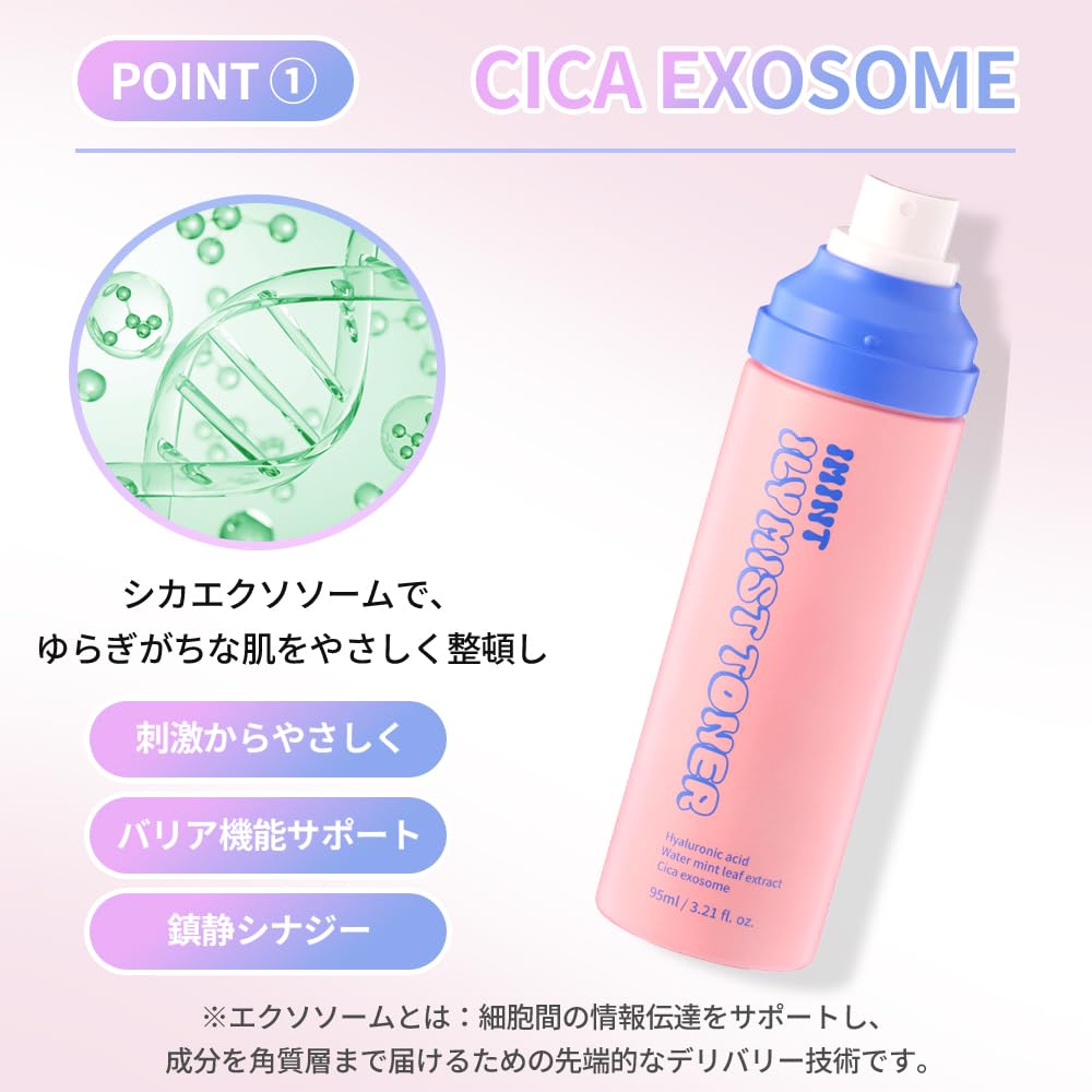 IMINT ILY Mist Toner – Hydrating & Soothing Facial Mist with Water Mint Leaf Extract, Hyaluronic Acid & Ceramide 95ml