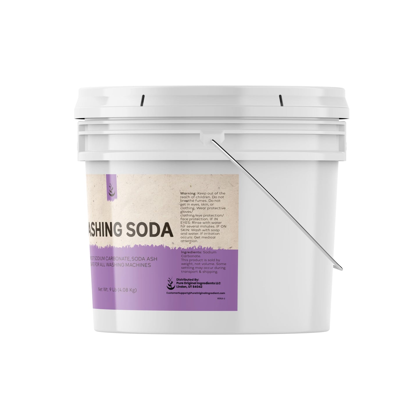 PURE ORIGINAL INGREDIENTS Natural Washing Soda (1 Gallon) Sodium Carbonate, Stain Remover, Water Softener, Multi-Purpose Cleaner