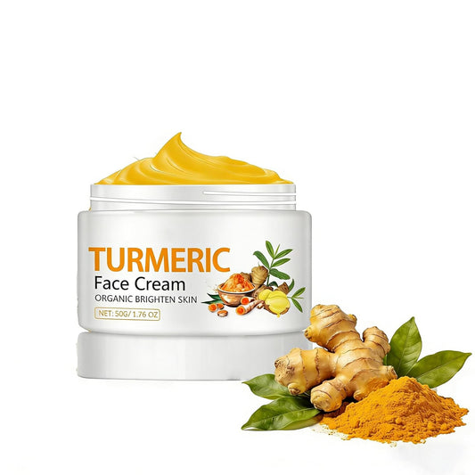 Turmeric Face Cream - Natural Moisturizer for Dark Spots & Even Skin Tone | Smooth Fine Lines Daily Use