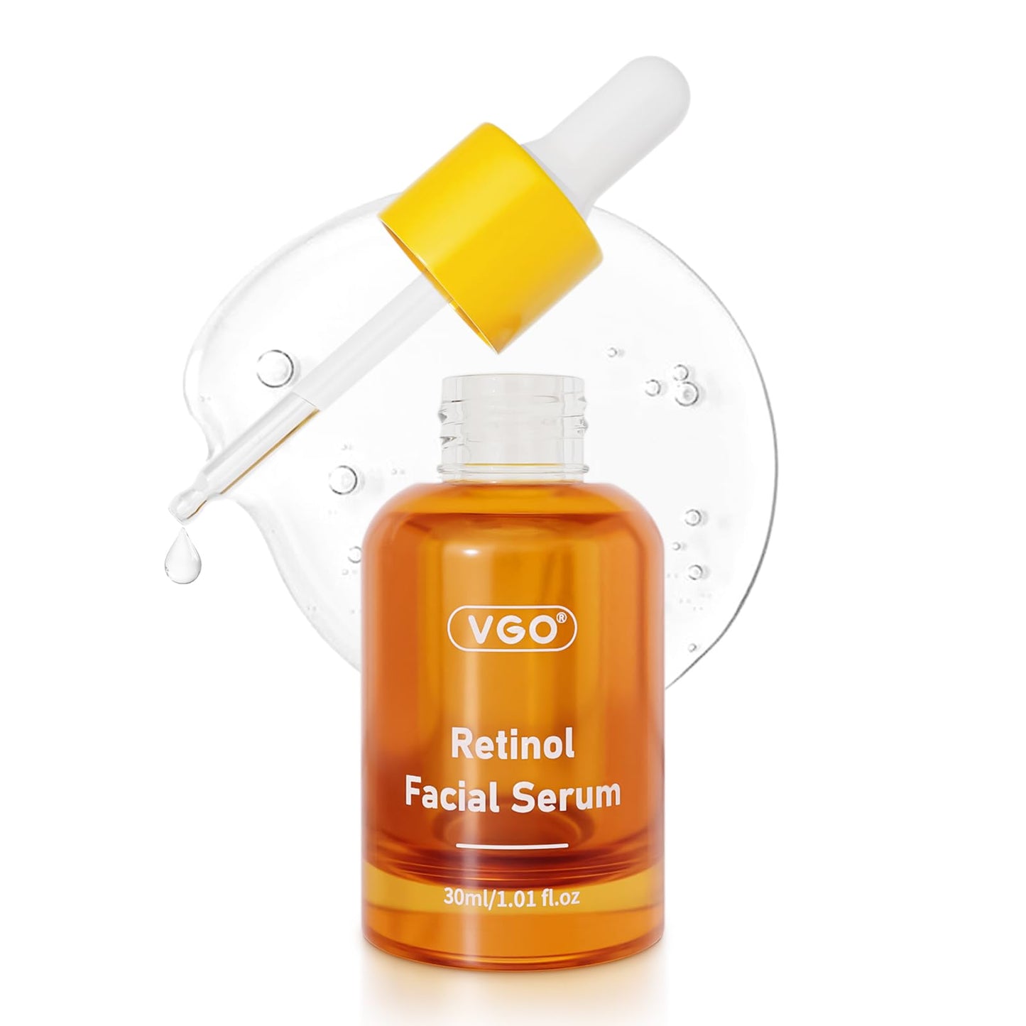 VGO Retinol Serum for Face, Resurfacing Retinol Serum with Hyaluronic Acid, Niacinamide and Ceramides, Hydrating and Refreshing, Wrinkle Smoothing, Suitable for Sensitive Skin (1 pack)