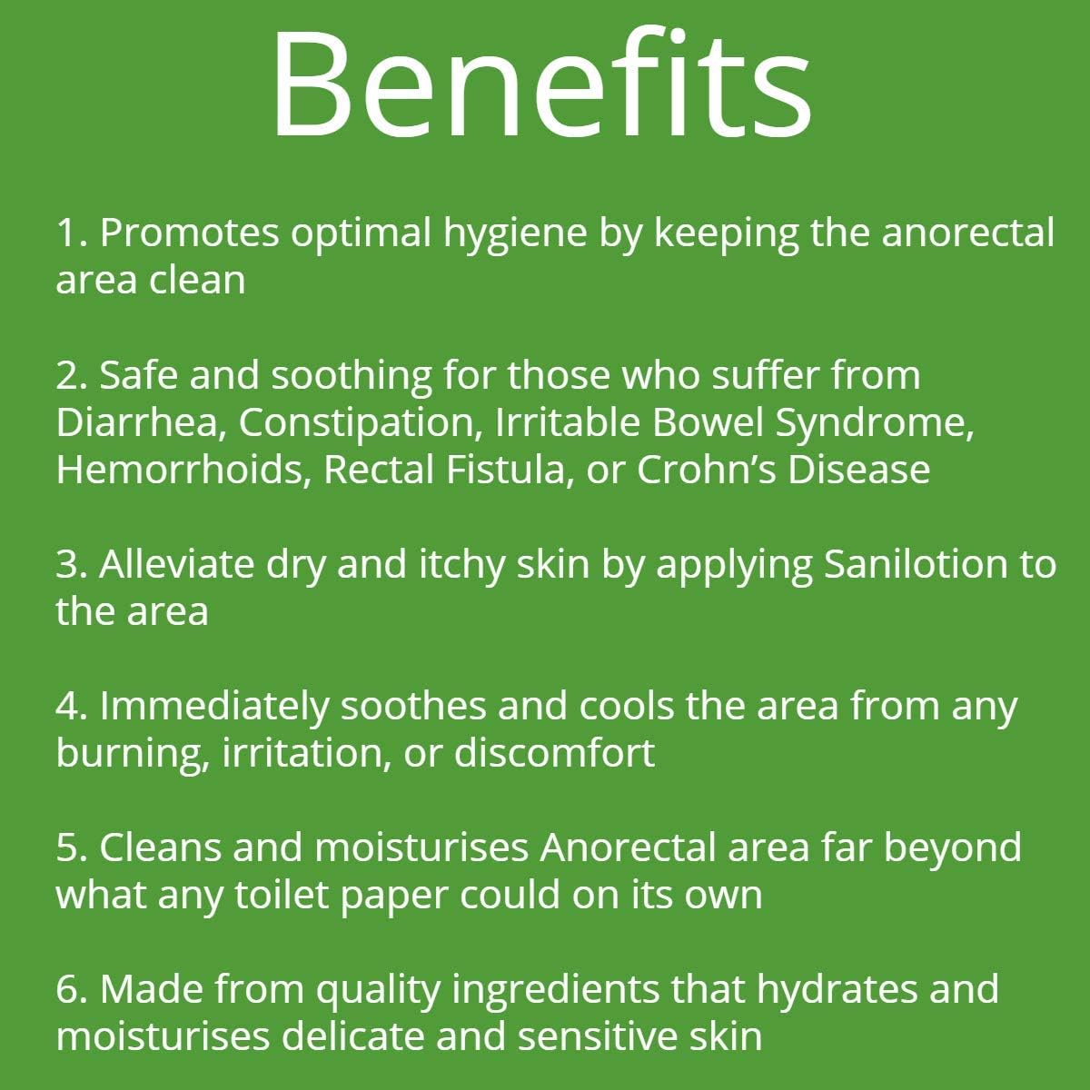 Sanilotion Hygienic Cleansing Lotion, Cleans, Moisturizes, and Hydrates Anorectal Area, 14 count - 10ml each