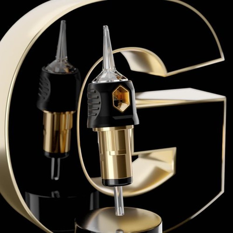 OZER Tattoo Cartridge - #1213RM(0.35mm) 20Pcs Disposable Tattoo Needles with Membrane Safety Cartridges for Tattoo Round Liner