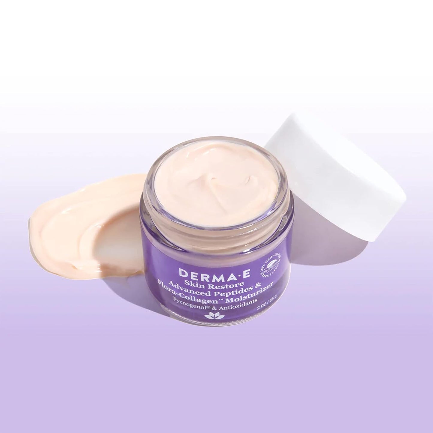 Derma E Advanced Peptides and Collagen Moisturizer – Double Action Face Cream with Peptide Complex – Intense Natural Collagen Moisture Day and Night Cream for Women, 2oz
