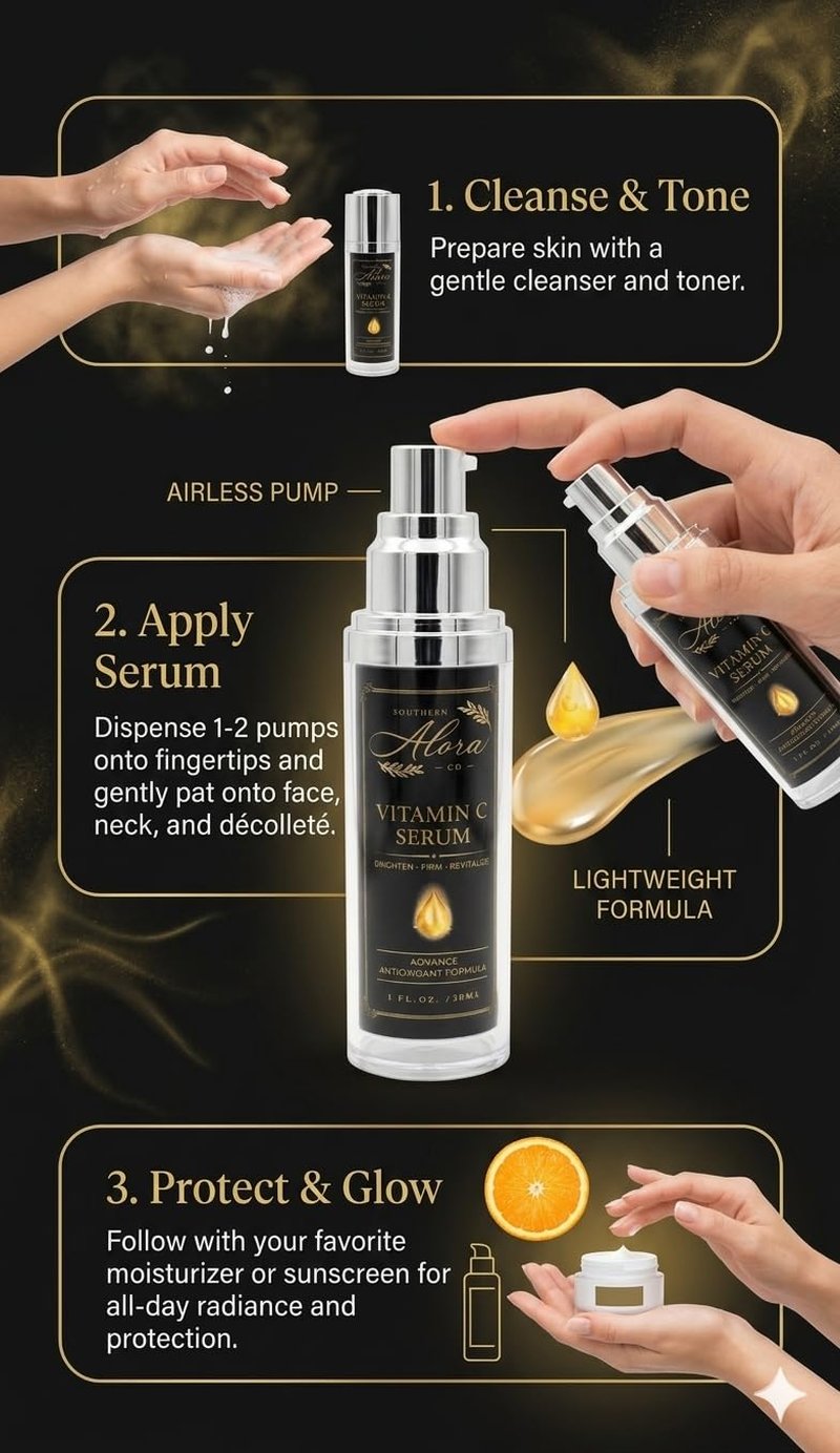 Vitamin C Serum for Face - Brightening Anti-Aging Formula with Hyaluronic Acid | Hydrating for Dark Spots & Hyperpigmentation